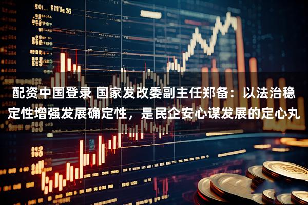 配资中国登录 国家发改委副主任郑备：以法治稳定性增强发展确定性，是民企安心谋发展的定心丸